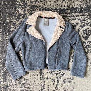Dolan size xs faux shearling moto style jacket